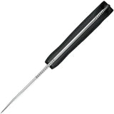 Kunwu Knives Stiffy P Fixed Blade Knife With Satin 3in Blade Full Tang Black Micarta Handle VANADIS8 Steel Outdoorsmen by Kunwu Knives