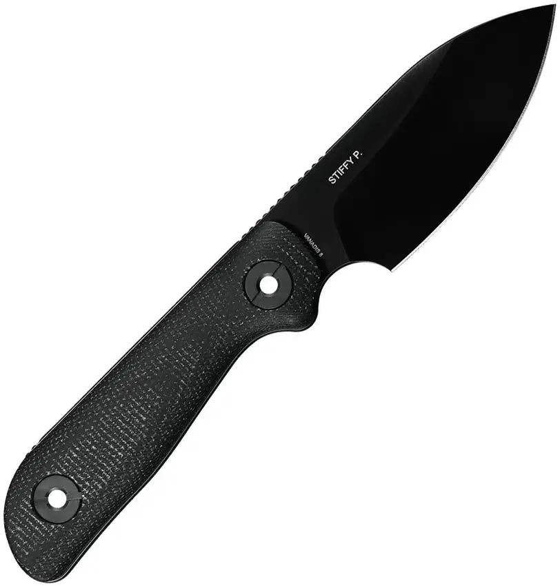 Kunwu Stiffy P Fixed Blade Knife With DLC Black 3in Blade For Hard Use Outdoor Survival Enthusiasts by Kunwu Knives