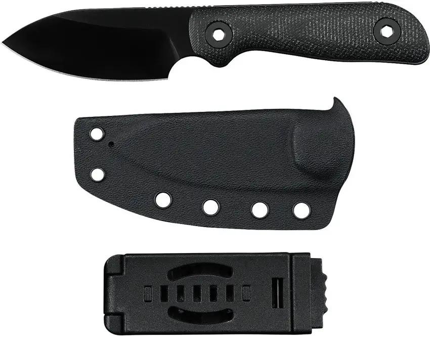 Kunwu Stiffy P Fixed Blade Knife With DLC Black 3in Blade For Hard Use Outdoor Survival Enthusiasts by Kunwu Knives
