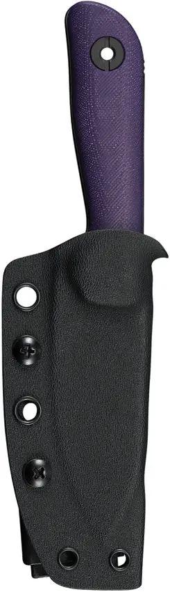 Kunwu Knives Stiffy P Fixed Blade Knife DLC Coated Vanadis 8 Steel Purple G10 Full Tang For Outdoor EDC Enthusiasts by Kunwu Knives