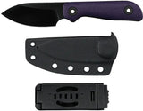 Kunwu Knives Stiffy P Fixed Blade Knife DLC Coated Vanadis 8 Steel Purple G10 Full Tang For Outdoor EDC Enthusiasts by Kunwu Knives