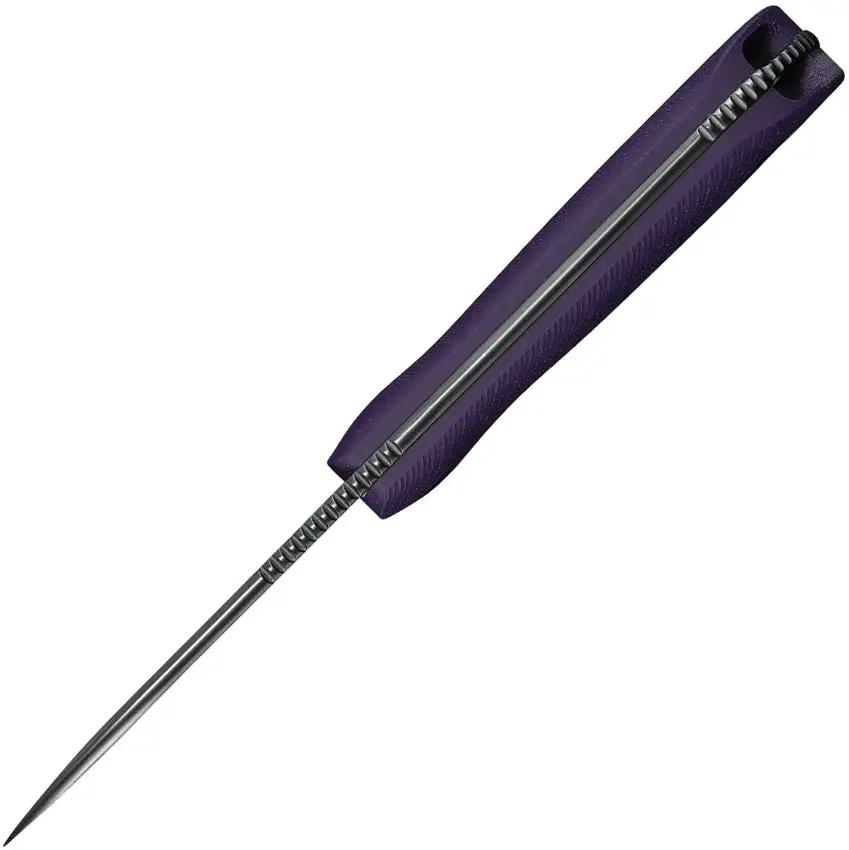 Kunwu Knives Stiffy P Fixed Blade Knife DLC Coated Vanadis 8 Steel Purple G10 Full Tang For Outdoor EDC Enthusiasts by Kunwu Knives