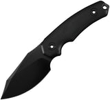 Kunwu Knives Stiffy D Fixed Blade 3.5in DLC Blade VANADIS4 Steel Full Tang Black Micarta Kydex Sheath For Outdoorsmen by Kunwu Knives