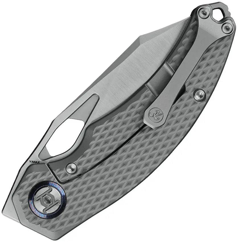 Kunwu Knives Compadre Framelock Satin Vanax Blade EDC Knife Diamond Texture Titanium Handle For Everyday Carry by Kunwu Knives