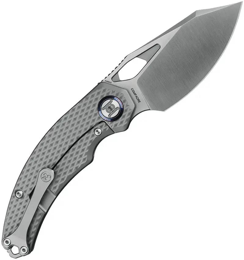 Kunwu Knives Compadre Framelock Satin Vanax Blade EDC Knife Diamond Texture Titanium Handle For Everyday Carry by Kunwu Knives