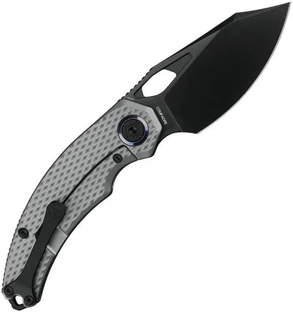 Kunwu Compadre Framelock DLC Knife Vanax Steel Blade 3 Inch Black Titanium Handle Thumb Pull EDC by Kunwu Knives