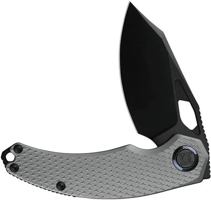 Kunwu Compadre Framelock DLC Knife Vanax Steel Blade 3 Inch Black Titanium Handle Thumb Pull EDC by Kunwu Knives