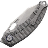 Kunwu Padre Framelock Satin EDC Knife With Premium VANAX Blade, Titanium Handle, Thumb Pull, Lanyard Hole K706T2 by Kunwu Knives