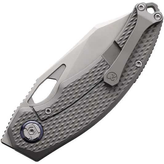 Kunwu Padre Framelock Satin EDC Knife With Premium VANAX Blade, Titanium Handle, Thumb Pull, Lanyard Hole K706T2 by Kunwu Knives