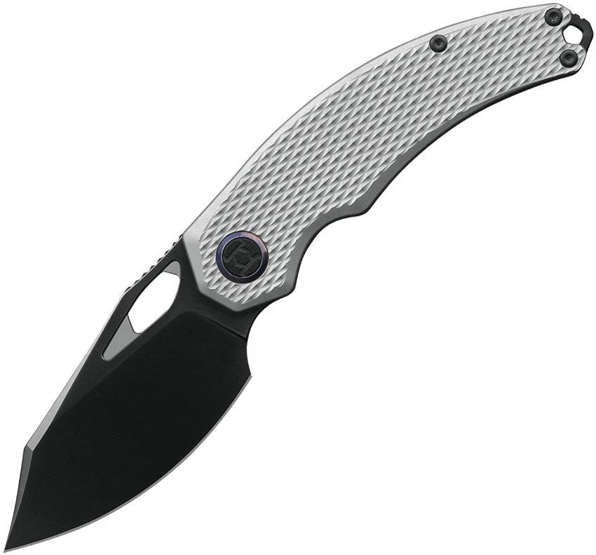 Kunwu Padre Framelock Knife With DLC Vanax Blade Titanium Diamond Textured Handle EDC by Kunwu Knives