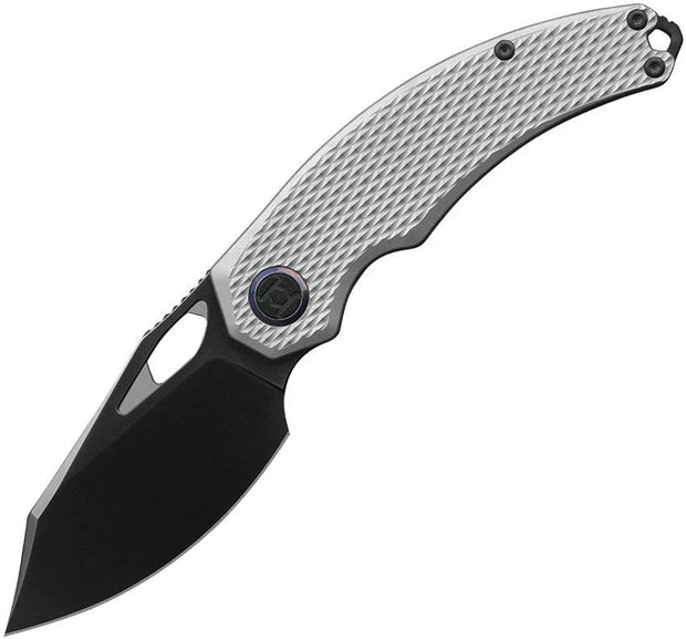 Kunwu Padre Framelock Knife With DLC Vanax Blade Titanium Diamond Textured Handle EDC by Kunwu Knives