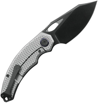 Kunwu Padre Framelock Knife With DLC Vanax Blade Titanium Diamond Textured Handle EDC by Kunwu Knives
