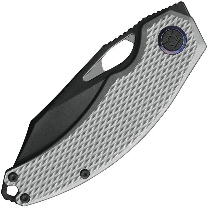 Kunwu Padre Framelock Knife With DLC Vanax Blade Titanium Diamond Textured Handle EDC by Kunwu Knives