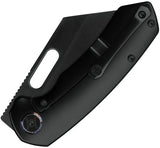 Kunwu Primo Framelock Knife Premium Black DLC Cleaver Blade Titanium Handle For EDC Enthusiasts by Kunwu Knives