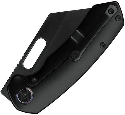 Kunwu Primo Framelock Knife Premium Black DLC Cleaver Blade Titanium Handle For EDC Enthusiasts by Kunwu Knives