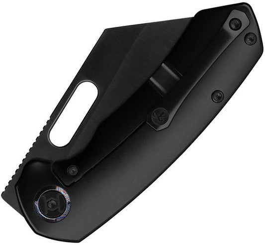 Kunwu Primo Framelock Knife Premium Black DLC Cleaver Blade Titanium Handle For EDC Enthusiasts by Kunwu Knives