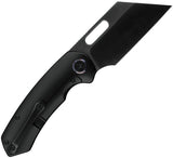 Kunwu Primo Framelock Knife Premium Black DLC Cleaver Blade Titanium Handle For EDC Enthusiasts by Kunwu Knives
