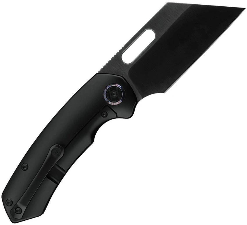 Kunwu Primo Framelock Knife Premium Black DLC Cleaver Blade Titanium Handle For EDC Enthusiasts by Kunwu Knives
