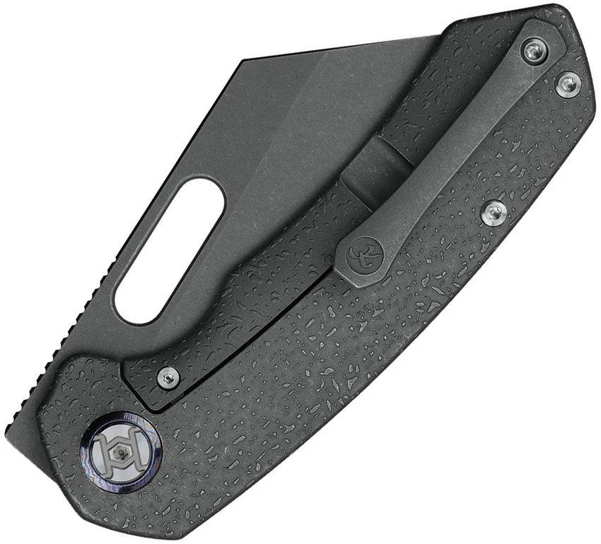 Kunwu Knives Primo Framelock EDC Knife 3.25 Inch Vancron Blade Raindrop Titanium Handle by Kunwu Knives