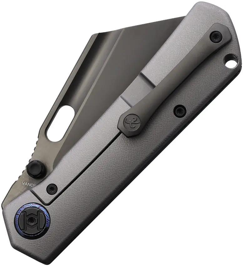 Kunwu Cochise Framelock Knife DLC Blade Titanium Inlay EDC by Kunwu Knives