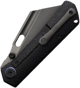 Kunwu Cochise Framelock Timascus Knife With Honeydew Titanium Handle And Black DLC Blade For EDC Enthusiasts by Kunwu Knives