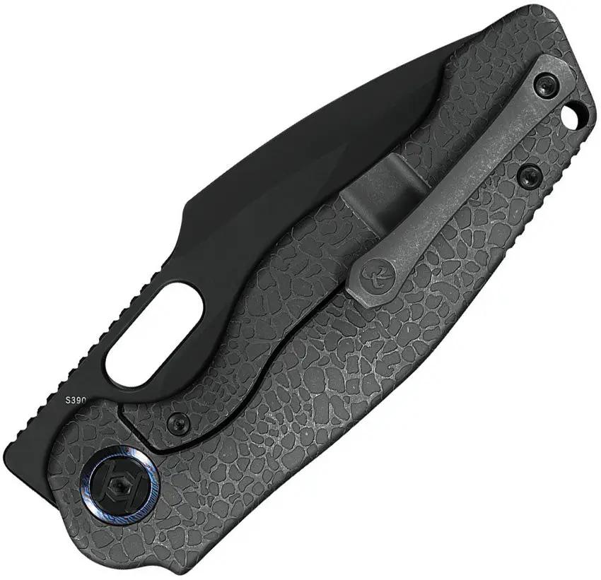 Kunwu Gringo Framelock Knife DLC Coated Blade Titanium Handle EDC Premium Enthusiasts S390 Stainless by Kunwu Knives