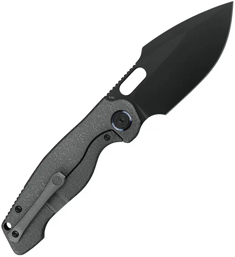 Kunwu Gringo Framelock Knife DLC Coated Blade Titanium Handle EDC Premium Enthusiasts S390 Stainless by Kunwu Knives
