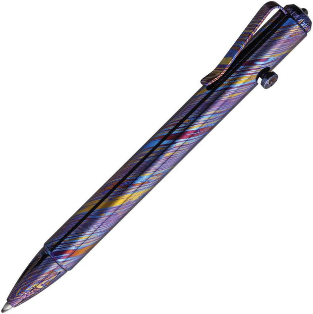 Kunwu Knives Timascus Pen KWPEN1 Titanium Damascus EDC Pen For Knife Enthusiasts by Kunwu Knives