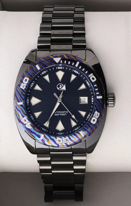 Kunwu Nanhai Diver Watch NH01DT For Divers Premium 200m Luminous Sapphire Crystal Timascus Bezel by Kunwu Knives