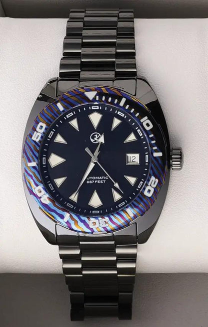 Kunwu Nanhai Diver Watch NH01DT For Divers Premium 200m Luminous Sapphire Crystal Timascus Bezel by Kunwu Knives