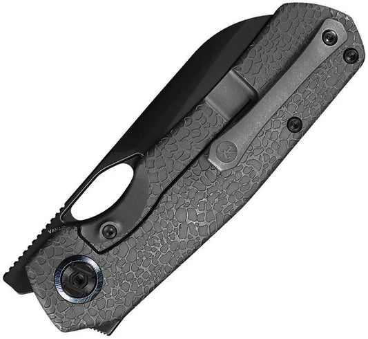 Kunwu Knives S Tao II Framelock DLC Vanax Steel Sheepsfoot S703LR24 Titanium Honeydew Stonewash EDC by Kunwu Knives