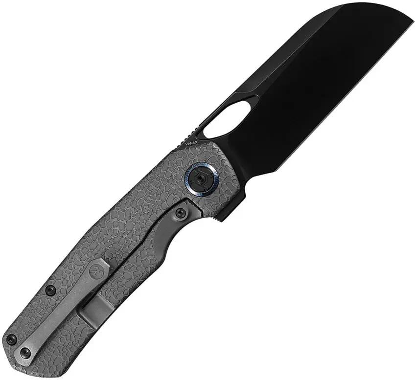 Kunwu Knives S Tao II Framelock DLC Vanax Steel Sheepsfoot S703LR24 Titanium Honeydew Stonewash EDC by Kunwu Knives
