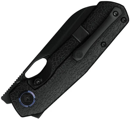 Kunwu Knives S-Tao II Framelock DLC Vanax Steel 3.5in Sheepsfoot Blade Titanium Honeydew Handle EDC Ready by Kunwu Knives