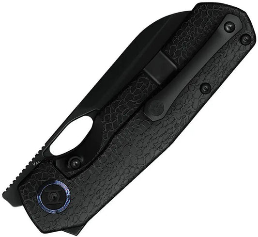 Kunwu Knives S-Tao II Framelock DLC Vanax Steel 3.5in Sheepsfoot Blade Titanium Honeydew Handle EDC Ready by Kunwu Knives