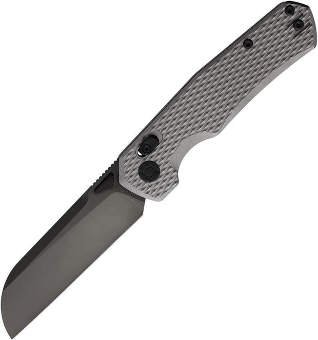 Premium Kunwu Chad XT Lock Titanium EDC Knife With DLC Sheepsfoot Blade PM60 Steel Gray Ti Handle by Kunwu Knives