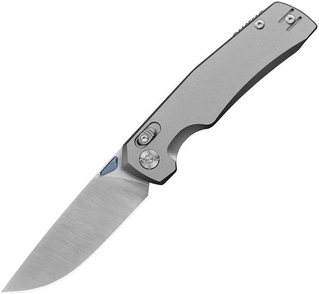 Kunwu Knives Xtao XT Lock X703T EDC Knife With Three And A Half Inch Satin Elmax Blade Gray Titanium Handle by Kunwu Knives