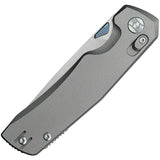 Kunwu Knives Xtao XT Lock X703T EDC Knife With Three And A Half Inch Satin Elmax Blade Gray Titanium Handle by Kunwu Knives