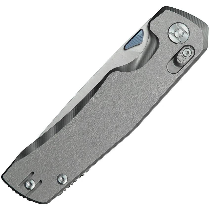 Kunwu Knives Xtao XT Lock X703T EDC Knife With Three And A Half Inch Satin Elmax Blade Gray Titanium Handle by Kunwu Knives