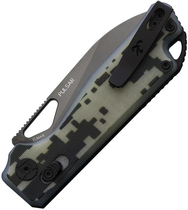 Kunwu Pulsar XT Lock Knife Camouflage G10 Elmax Blade 3.25 Inch 4.5 Inch Closed For EDC Enthusiasts by Kunwu Knives