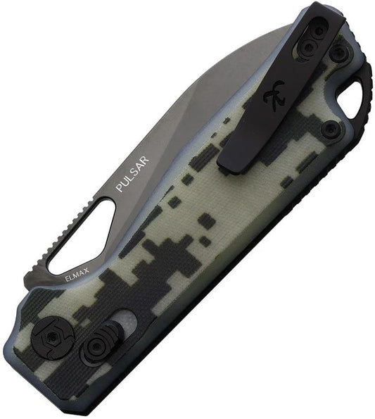 Kunwu Pulsar XT Lock Knife Camouflage G10 Elmax Blade 3.25 Inch 4.5 Inch Closed For EDC Enthusiasts by Kunwu Knives