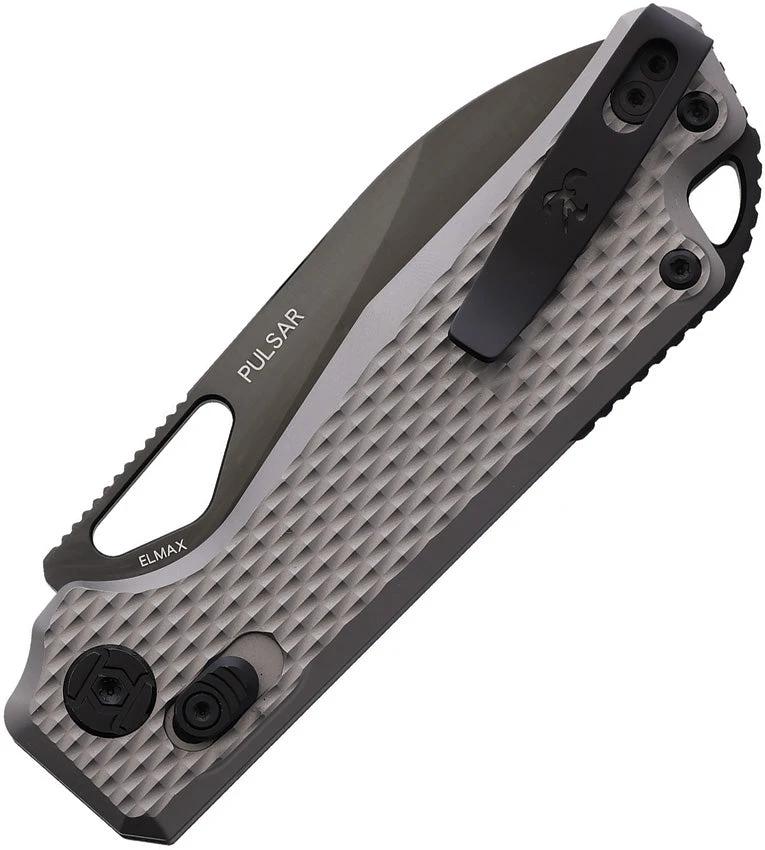Kunwu Pulsar XT Lock Knife With Premium Elmax DLC Blade Gray Titanium Handle For EDC Enthusiasts by Kunwu Knives