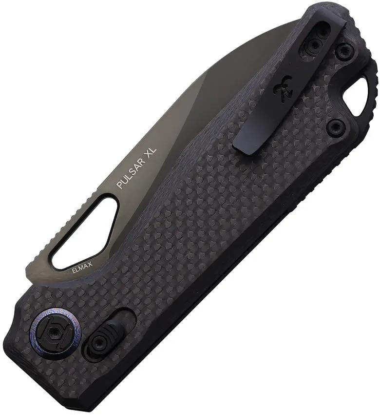 Kunwu Pulsar XT Lock Folding Knife For EDC Enthusiasts With DLC Coated Elmax Blade And Carbon Fiber G10 by Kunwu Knives