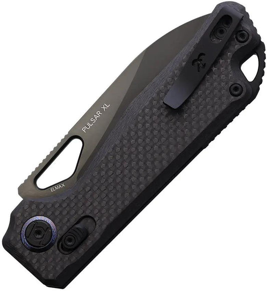 Kunwu Pulsar XT Lock Folding Knife For EDC Enthusiasts With DLC Coated Elmax Blade And Carbon Fiber G10 by Kunwu Knives