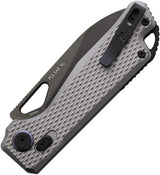 Kunwu Pulsar XT Lock Knife Premium DLC Ti Elmax Blade For EDC Enthusiasts With Gray Textured Titanium Handle by Kunwu Knives