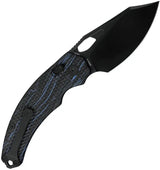 Kunwu Knives X Padre XT Lock EDC Knife With DLC Elmax Blade Blue G10 Handle Thumb Pull by Kunwu Knives