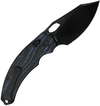Kunwu Knives X Padre XT Lock EDC Knife With DLC Elmax Blade Blue G10 Handle Thumb Pull by Kunwu Knives
