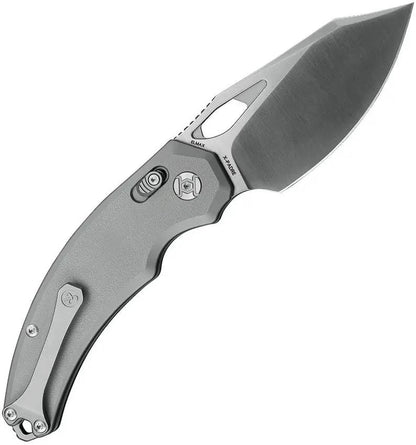 Kunwu X Padre XT Lock Knife With Elmax Blade Satin Finish Titanium Orange Peel Handle Pocket Clip For EDC Enthusiasts by Kunwu Knives