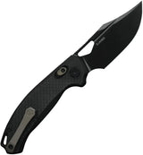 Kunwu Knives Django Crossbar Lock EDC Knife With DLC Black Elmax Blade And Carbon Fiber Handle by Kunwu Knives