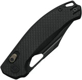 Kunwu Knives Django Crossbar Lock EDC Knife With DLC Black Elmax Blade And Carbon Fiber Handle by Kunwu Knives