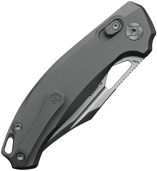 Kunwu Knives Django Crossbar Lock Op X707T-2 EDC Knife With Elmax Blade And Orange Peel Titanium Handle by Kunwu Knives
